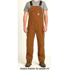 Carhartt Bib Overalls R37 Double Knee Bib Duck Canvas Loose Fit - Men's 30 x 36